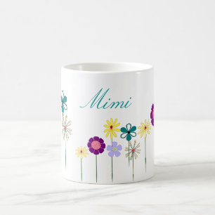 Taza De Café Mimi - flores brillantes para ella