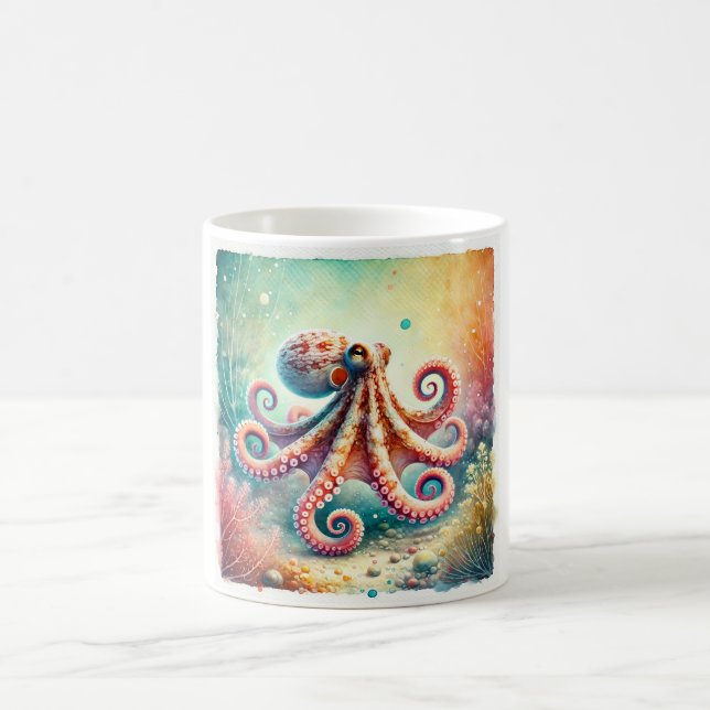 Taza De Café Mimic Octopus 300824AREF131 - Watercolor (Centro)
