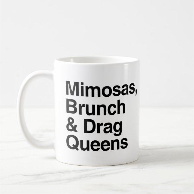 Taza De Café Mimosas Brunch y Drag Queens (Izquierda)