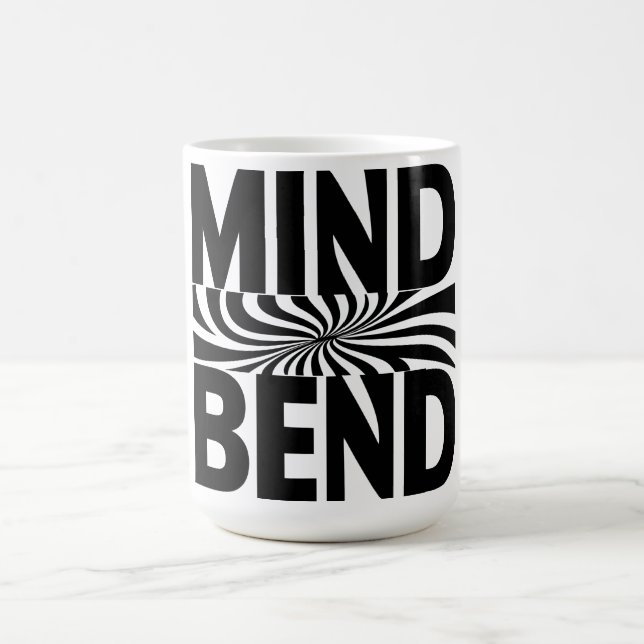 Taza De Café Mind Bend Optical Illusion Bold Black and White (Centro)