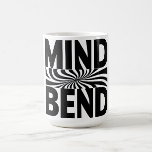 Taza De Café Mind Bend Optical Illusion Bold Black and White