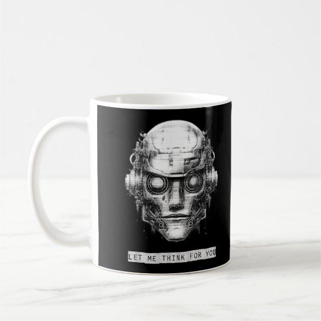 Taza De Café Mind Control Cyberpunk Robot (Izquierda)