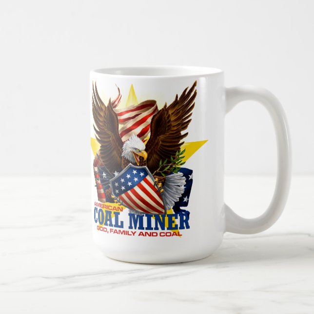 TAZA DE CAFÉ MINERO DE CARBÓN AMERICANO (Derecha)
