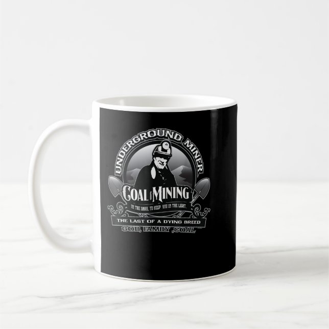 Taza De Café Minero retirado minero de carbón, padre de Dios (Izquierda)