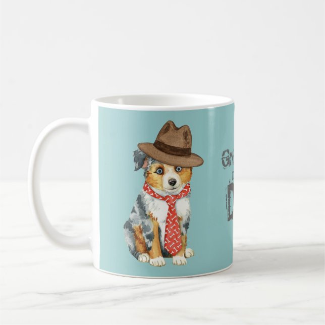 Taza De Café Mini American Shepherd Dad (Izquierda)