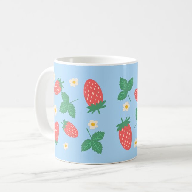Taza De Café Mini Flor de fresa (Anverso izquierdo)