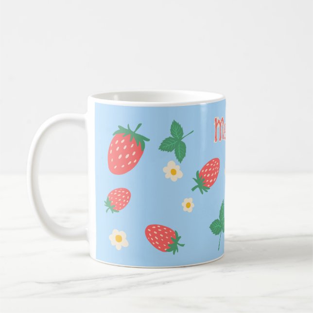 Taza De Café Mini Fresa Blossom Mug Personalizado (Izquierda)