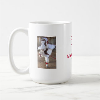 Taza De Café Mini gorra/ángel de Santa del caballo del navidad