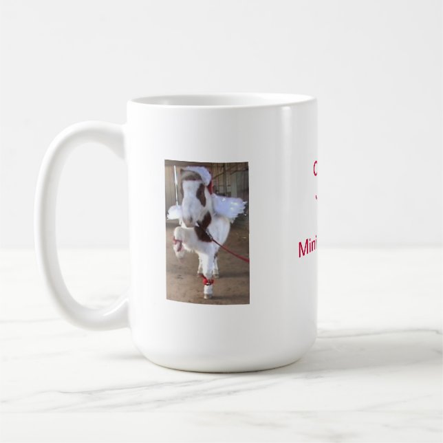 Taza De Café Mini gorra/ángel de Santa del caballo del navidad (Izquierda)