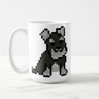 Taza De Café Mini Schnauzer Pixel Art Mug