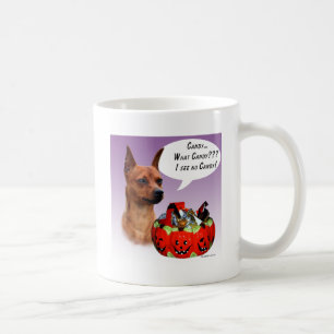 Taza De Café Miniatura de Pinscher Halloween Candy