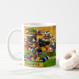 Taza De Café Miniatura Modelo de gato Knight para pintar gatos