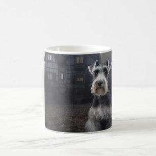 Taza De Café Miniature Schnauzer Halloween Espeluznante