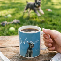 Miniature Schnauzer Nombre Personalizado Cielo Azu