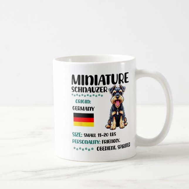 Taza De Café Miniature Schnauzer Origin Funny Mini Schnauzer Lo (Derecha)