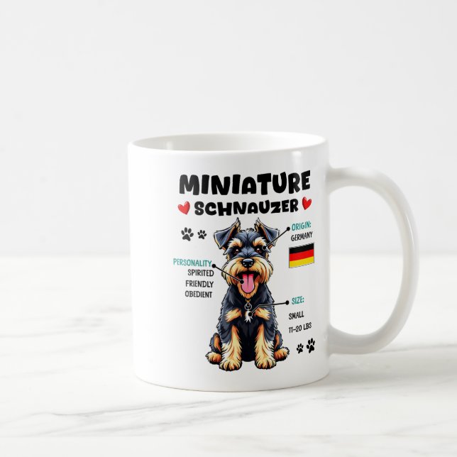 Taza De Café Miniature Schnauzer Owner Funny Mini Schnauzer Lov (Derecha)