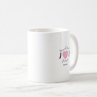 Taza De Café Minimal and chic couples initials wedding