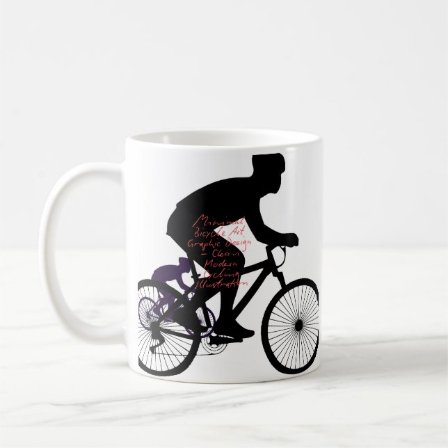 Taza De Café Minimal Bicycle Art (Izquierda)