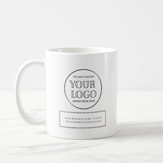 Taza De Café Minimal Business Company  Logo Name (Izquierda)
