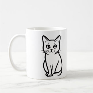Taza De Café Minimal Cat Silhouette Cup