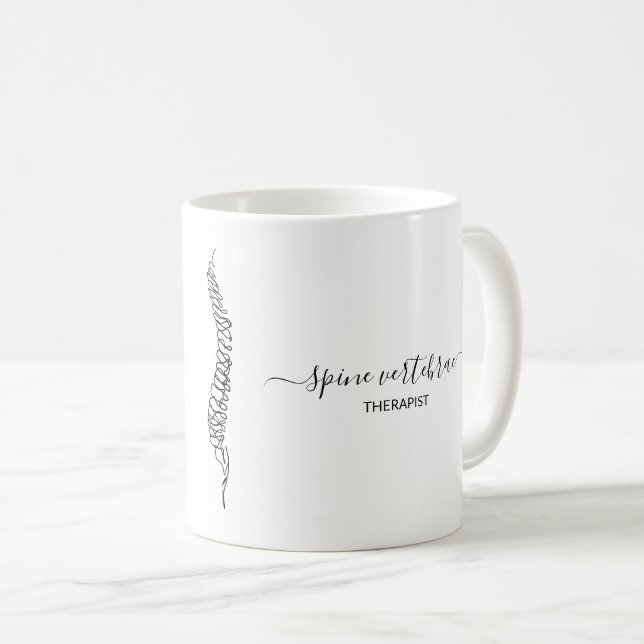 Taza De Café Minimal Chiropractor Spine Massage Therapist (Anverso derecho)
