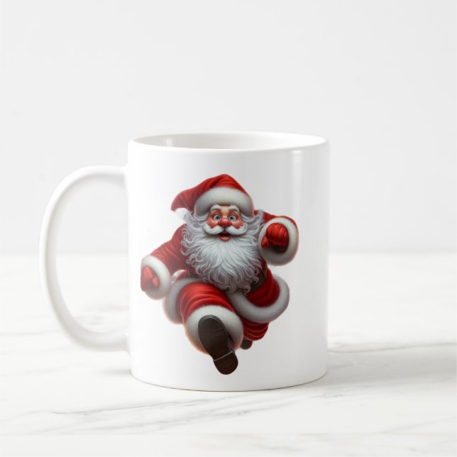 Taza De Café Minimal Christmas Mug | Line Art Tree | KaliraArts (Izquierda)
