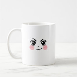 Taza De Café Minimal Cute Anime Face Mug