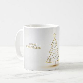 Taza De Café Minimal Gold Christmas Tree Mug