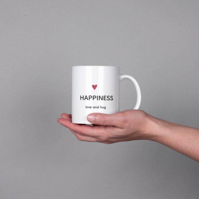 Taza De Café Minimal Happiness Coffee Mug (Subido por el creador)