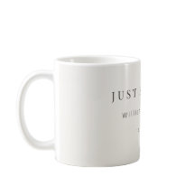 Minimal Just Engaged Mug | Modern 