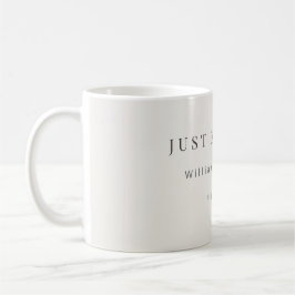 Taza De Café Minimal Just Engaged Mug | Modern 