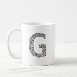 Taza De Café Minimal Letter G Coffee Mug 