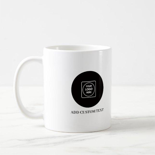 Taza De Café Minimal Logo Business Branding Design mug (Izquierda)