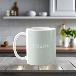 Taza De Café Minimal Personalized Name Mug