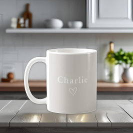 Taza De Café Minimal Personalized Name Mug