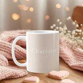 Taza De Café Minimal Personalized Name Mug