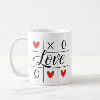 Taza De Café Minimal Red Hearts Love Mug