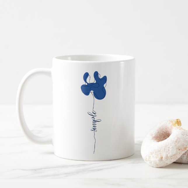 Taza De Café Minimalism Simple Flower Mug (Con donut)