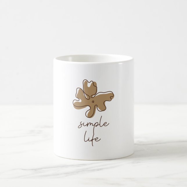 Taza De Café Minimalismo de Vida Simple (Centro)