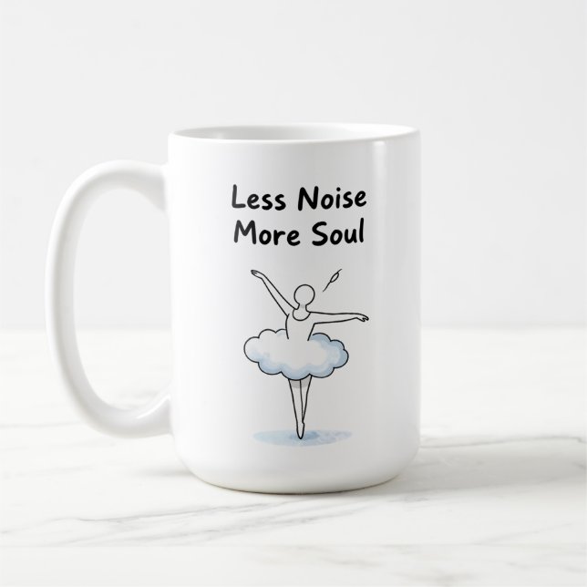 Taza De Café Minimalist Ballet Dancer Soul Quote Art (Izquierda)