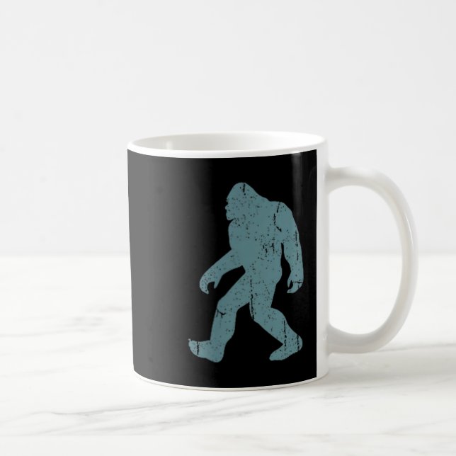 Taza De Café Minimalist Bigfoot Cket Logo Sasquatch Cryptid Coo (Derecha)