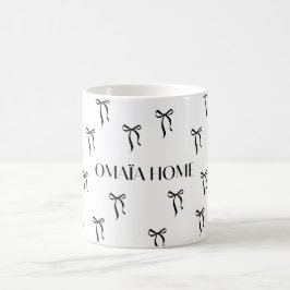 Taza De Café Minimalist Black Bow Pattern Coffee Mug