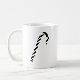Taza De Café Minimalist Black Christmas Candy cane