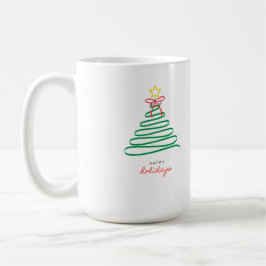 Taza De Café 🎄 Minimalist Christmas Tree Holiday Mug