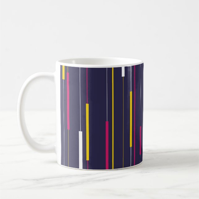 Taza De Café Minimalist Modern Stripes (Izquierda)