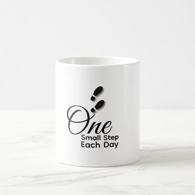 Taza De Café Minimalist Motivational Mug – One Small Step Each  (Centro)