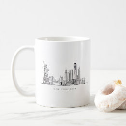 Taza De Café Minimalist New York City Skyline Line Art