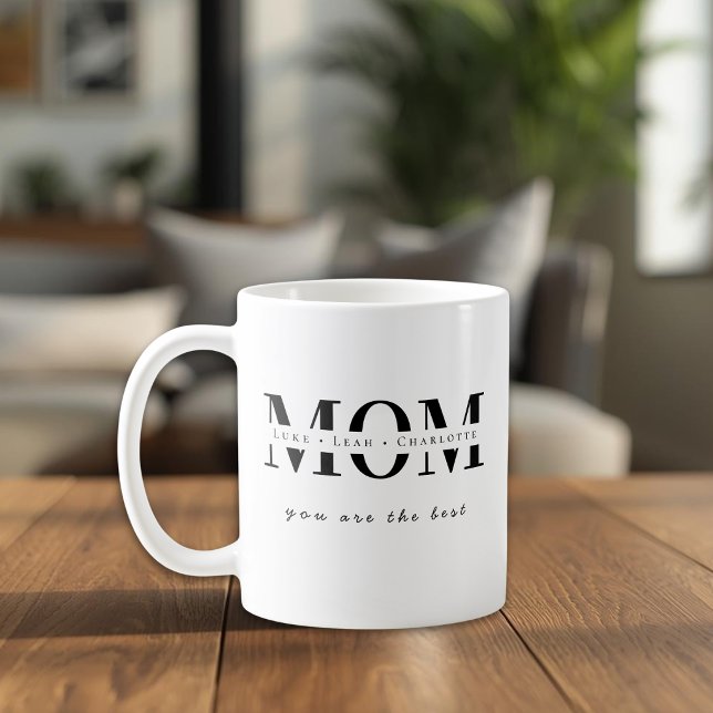 Taza De Café Minimalist Personalized Mom Name Gift (Subido por el creador)