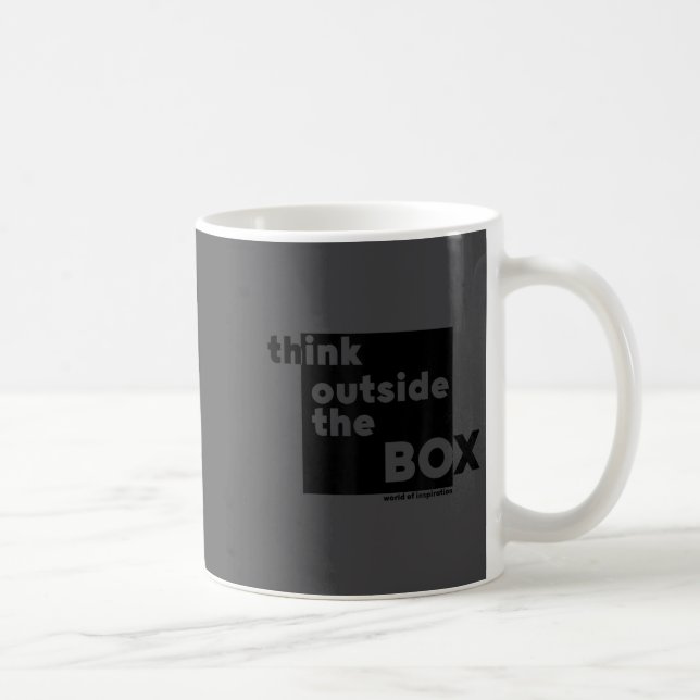 Taza De Café Minimalist Think Outside The Box  (Derecha)