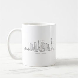 Taza De Café Minimalist Tokyo Skyline Illustration